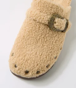 Women BLOWFISH Flats-Skylar Natural Faux Shearling Flat Shoes