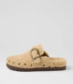 Women BLOWFISH Flats-Skylar Natural Faux Shearling Flat Shoes