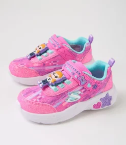 SKECHERS Sport School Shoes-Snuggle Infant Pink Multi Mesh Sneakers
