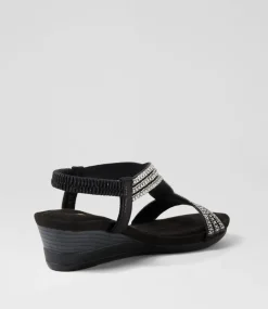 Women I LOVE BILLY Wedges|Heels-Sofia Black Multi Sandals