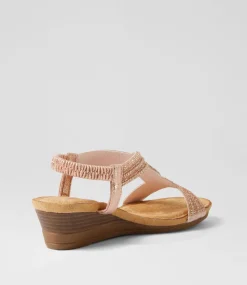 Women I LOVE BILLY Wedges|Heels-Sofia Rose Gold Multi Sandals