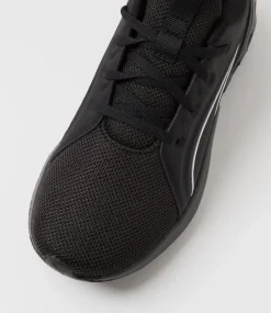PUMA Sport School Shoes|Junior School Shoes-Softride Carson Junior Black White Mesh Sneakers