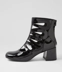 Women I LOVE BILLY Boots-Soopho Black Patent Pu Ankle Boots