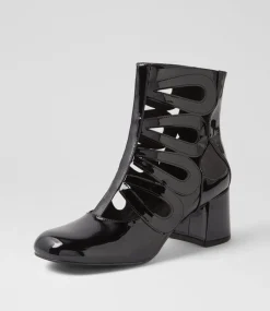 Women I LOVE BILLY Boots-Soopho Black Patent Pu Ankle Boots