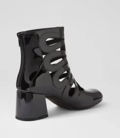 Women I LOVE BILLY Boots-Soopho Black Patent Pu Ankle Boots