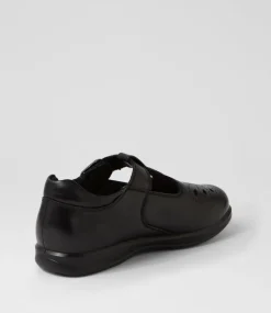 COLORADO Junior School Shoes-Sophia Junior E Black Leather Shoes