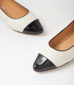 Women TOP END Flats-Sorby Black Ivory Patent Leather Ballet Flats