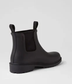Women DIANA FERRARI Boots-Splashy Black Gumboots