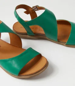 Women DIANA FERRARI Flats|Sandals-Sreeyan Emerald Leather Sandals