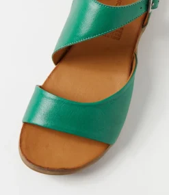 Women DIANA FERRARI Flats|Sandals-Sreeyan Emerald Leather Sandals