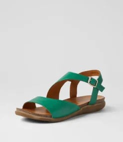 Women DIANA FERRARI Flats|Sandals-Sreeyan Emerald Leather Sandals