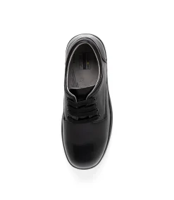 COLORADO Junior School Shoes-SSTRUCK JNR BLK LEATHER