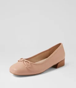 Women SUPERSOFT Comfort|Flats-Station Dark Nude Leather Flat Shoes
