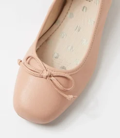 Women SUPERSOFT Comfort|Flats-Station Dark Nude Leather Flat Shoes