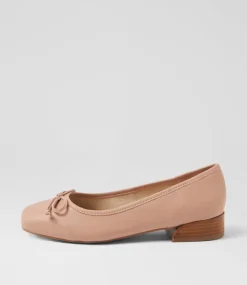 Women SUPERSOFT Comfort|Flats-Station Dark Nude Leather Flat Shoes