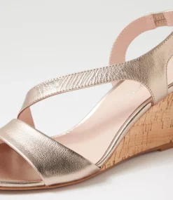 Women DIANA FERRARI Heels|Sandals-Staud Champagne Cork Leather Sandals