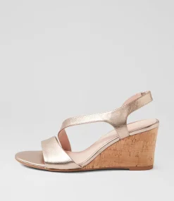 Women DIANA FERRARI Heels|Sandals-Staud Champagne Cork Leather Sandals