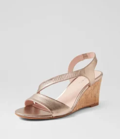Women DIANA FERRARI Heels|Sandals-Staud Champagne Cork Leather Sandals