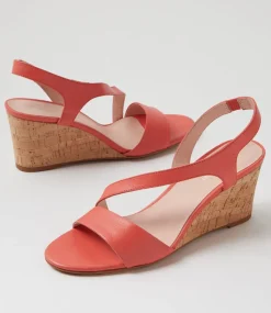 Women DIANA FERRARI Heels|Sandals-Staud Melon Cork Heel Leather Sandals