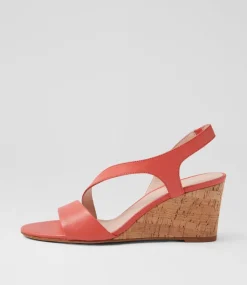 Women DIANA FERRARI Heels|Sandals-Staud Melon Cork Heel Leather Sandals