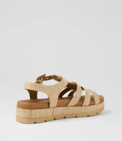 Women I LOVE BILLY Sandals-Stormin Natural Synthetic Raffia Sandals
