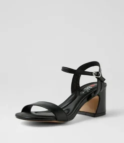 Women I LOVE BILLY Heels|Sandals-Strut Black Metallic Sandals