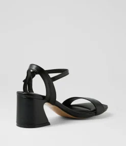 Women I LOVE BILLY Heels|Sandals-Strut Black Metallic Sandals