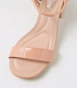 Women I LOVE BILLY Heels|Sandals-Strut Blush Patent Synthetic Sandals