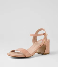 Women I LOVE BILLY Heels|Sandals-Strut Blush Patent Synthetic Sandals