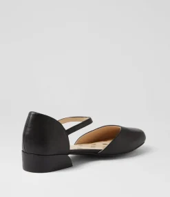Women SUPERSOFT Comfort|Flats-Suan Black Leather Flat Shoes