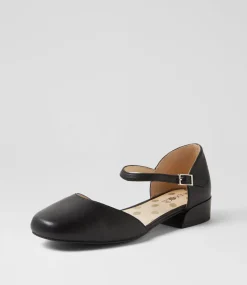 Women SUPERSOFT Comfort|Flats-Suan Black Leather Flat Shoes