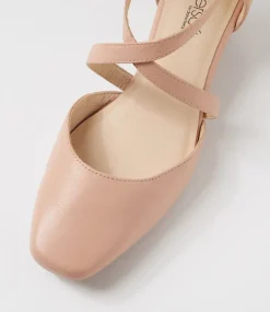 Women SUPERSOFT Comfort|Heels-Sue Dark Nude Leather Heels