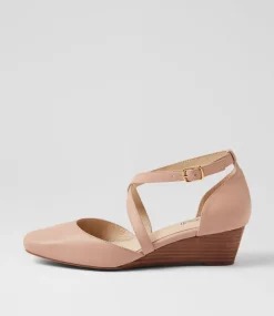 Women SUPERSOFT Comfort|Heels-Sue Dark Nude Leather Heels