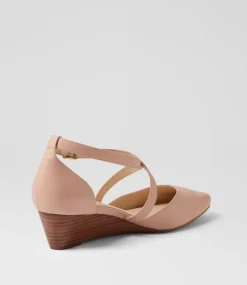 Women SUPERSOFT Comfort|Heels-Sue Dark Nude Leather Heels
