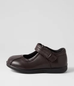 LYNX Junior School Shoes-Suki Brown Leather Shoes