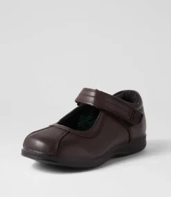 LYNX Junior School Shoes-Suki Brown Leather Shoes