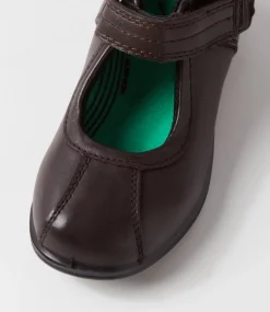 LYNX Junior School Shoes-Suki Brown Leather Shoes