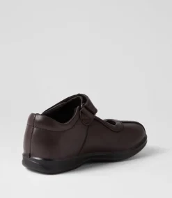 LYNX Junior School Shoes-Suki Brown Leather Shoes