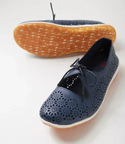 Women I LOVE BILLY Flats-Sullie Navy Flat Shoes