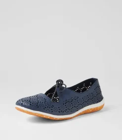 Women I LOVE BILLY Flats-Sullie Navy Flat Shoes