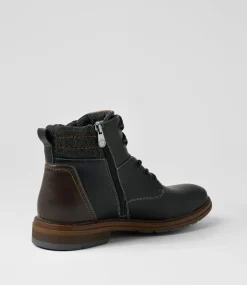 C88 by COLORADO Boots|Casuals-Summit Black Lace Up Boots