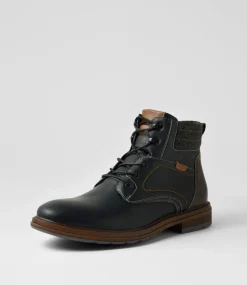 C88 by COLORADO Boots|Casuals-Summit Black Lace Up Boots
