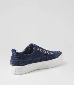 Women BLOWFISH Sneakers-Superplay Indigo Linen Sneakers