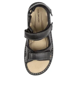 COLORADO Casuals|Sandals-SURMON BLACK TUMB LEATHER