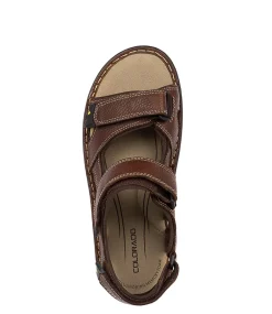 COLORADO Casuals|Sandals-SURMON CF DARK BROWN TUMBLE LEATHER