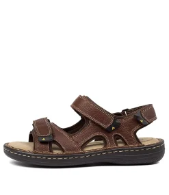 COLORADO Casuals|Sandals-SURMON CF DARK BROWN TUMBLE LEATHER
