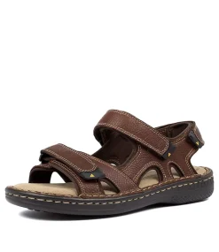 COLORADO Casuals|Sandals-SURMON CF DARK BROWN TUMBLE LEATHER