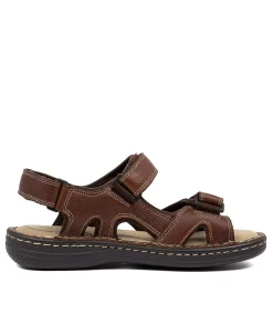 COLORADO Casuals|Sandals-SURMON CF DARK BROWN TUMBLE LEATHER