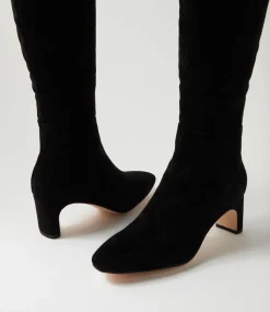 Women DIANA FERRARI Boots-Swan Black Suede Knee High Boots