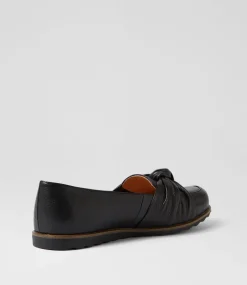 Women SUPERSOFT Comfort|Loafers-Taii Black Leather Loafers